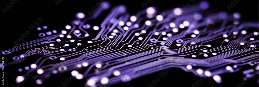 Aufkleber circuit board design with intricate patterns and glowing elements showcasing modern technology and i