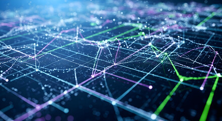 Data Visualization with Connected Network Lines