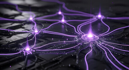 Advanced Futuristic AI Network Technology Connection