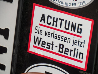 Warning Sign: Leaving West Berlin - Historical Context and Significance
