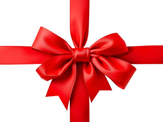 redish Cross Ribbon with Bow