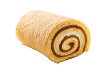 New York-style Pastry Roll on Transparent Background