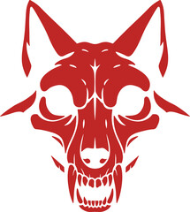 Wolf Skull Emblem Illustration