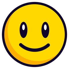 Emoji Smiley Icon Smiling Face Flat Style