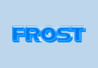 Blue Font Ice Text Effect Frozen 3D