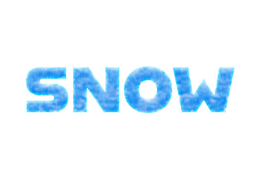 Blue And White Font Ice Text Effect Frozen Winter Snow