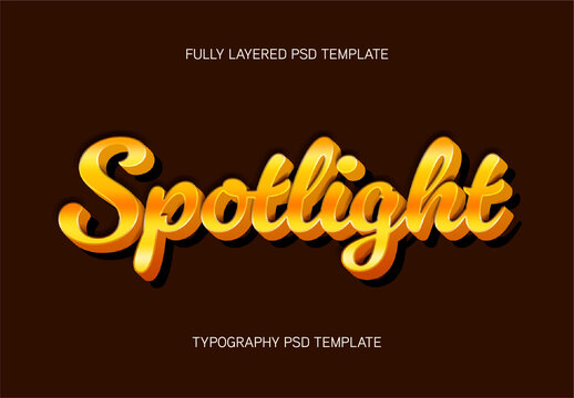 Golden Vintage Cabaret Font Spotlight Retro Script Text Effect