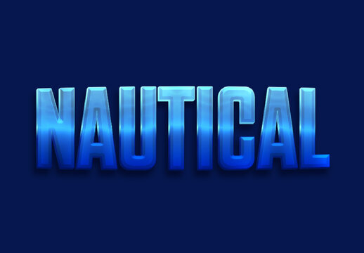 Blue Ocean Font Beveled Underwater Deep Text Effect