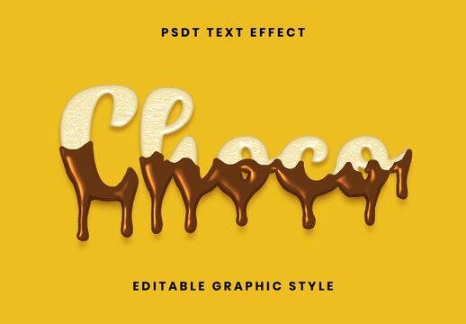 Chocolate Drip Cream Text Effect