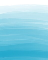 Blue turquoise water flow, abstract marine surface on white  background	
