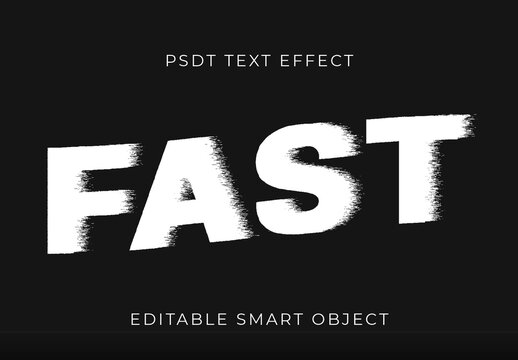 Black And White Speed Font Brush Fast Motion Text Effect
