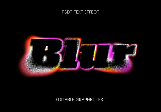 Black Dissolving Text Effect Neon Glow Gradient Font