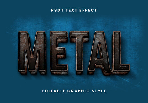 Brown Rusty Font 3D Industrial Iron Text Effect