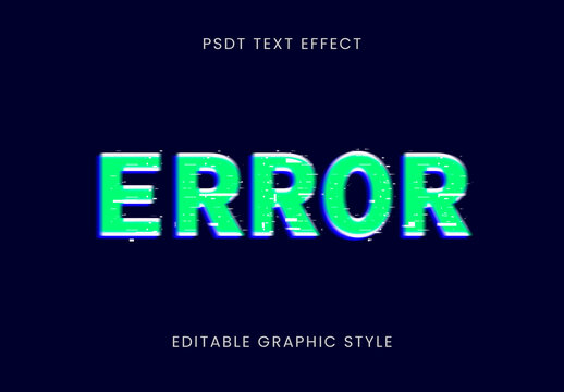 Green and Blue Glitch Font Digital Static Text Effect