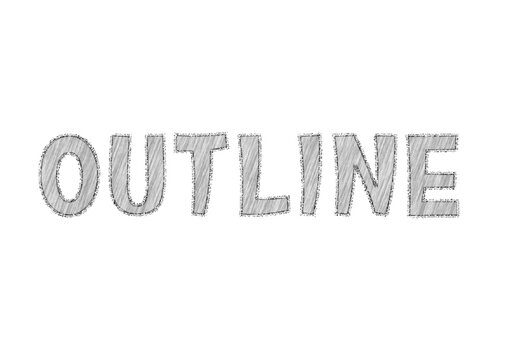 Gray Sketch Font Pencil Outline Handdrawn Text Effect