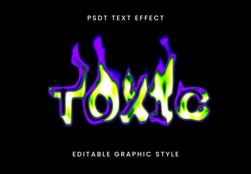 Purple Acid Fire Font Toxic Burning Text Effect