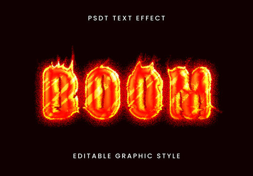 Red Molten Fire Font Explosive Burning Text Effect