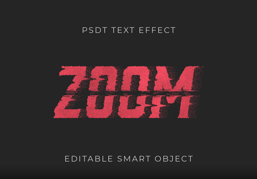 Red Speed Font Glitch Distorted Fast Text Effect