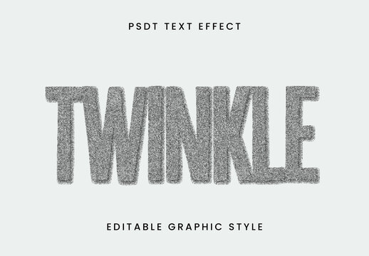 White Spark Dust Font Twinkle Rough Text Effect