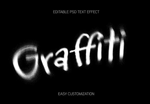 White Spray Font Graffiti Urban Blurry Text Effect