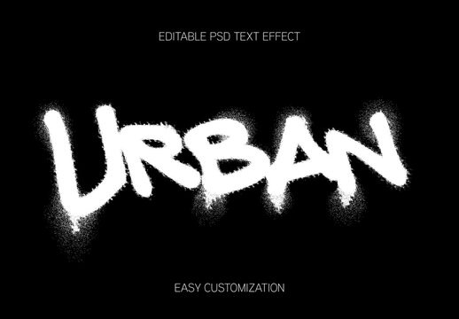 White Spray Font Urban Graffiti Street Text Effect
