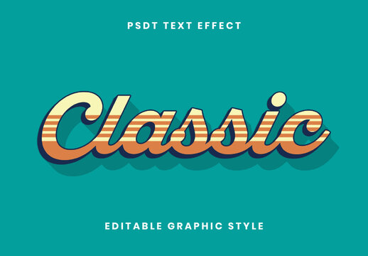 Yellow And Orange Hipster Font 3D Retro Stripe Text Effect
