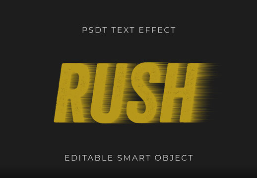 Yellow Speed Font Motion Rush Text Effect