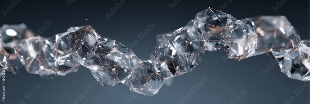 Aufkleber abstract representation of interconnected transparent shapes showcasing light reflection and refract