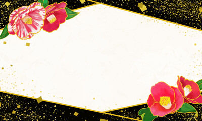 椿の和風フレーム