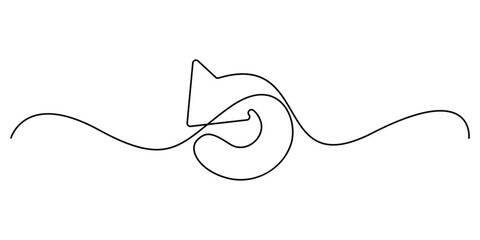 Arrow pointing left, Continuous single line drawing illustration. Minimal one line Arrow pointing left, vector background. Arrow pointing left, icon. Arrow pointing left. Vector illustration