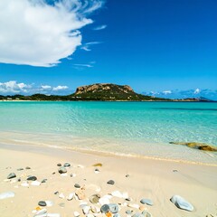Tranquil beach scene