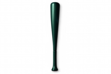 Realistic green baseball bat isolated on transparent background, perfect for sports and competition designs