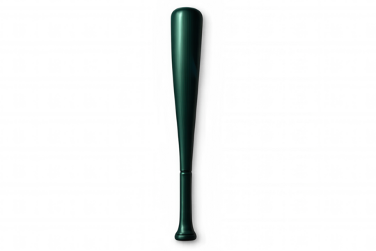 Realistic green baseball bat isolated on transparent background, perfect for sports and competition designs