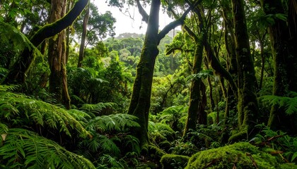 Obraz premium Lush tropical forest canopy (2)