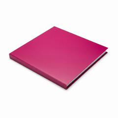 pink book isolated on white background. 3d render image.