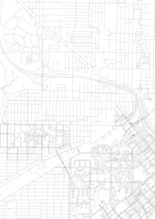 Detailed vector highway map zoom of Peoria in Illinois