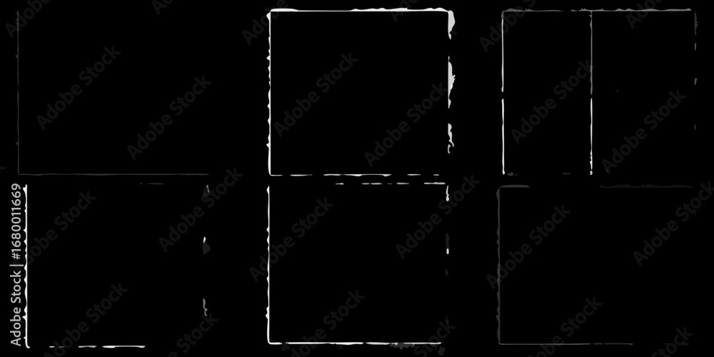 Poster abstract geometric shapes with rough edges create a modern, artistic design element for creative pro