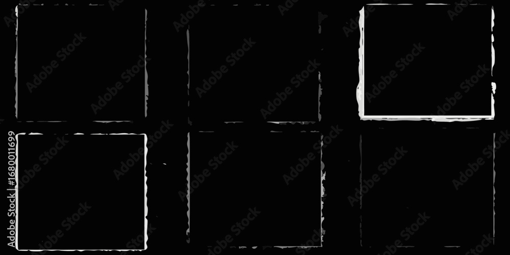 Poster modern distressed grunge frames for design projects with artistic textured borders create unique vis