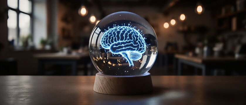 foretelling the future through a crystal ball: visualizing artificial intelligence's evolution | art, artwork, digital, contemporary, idea theme