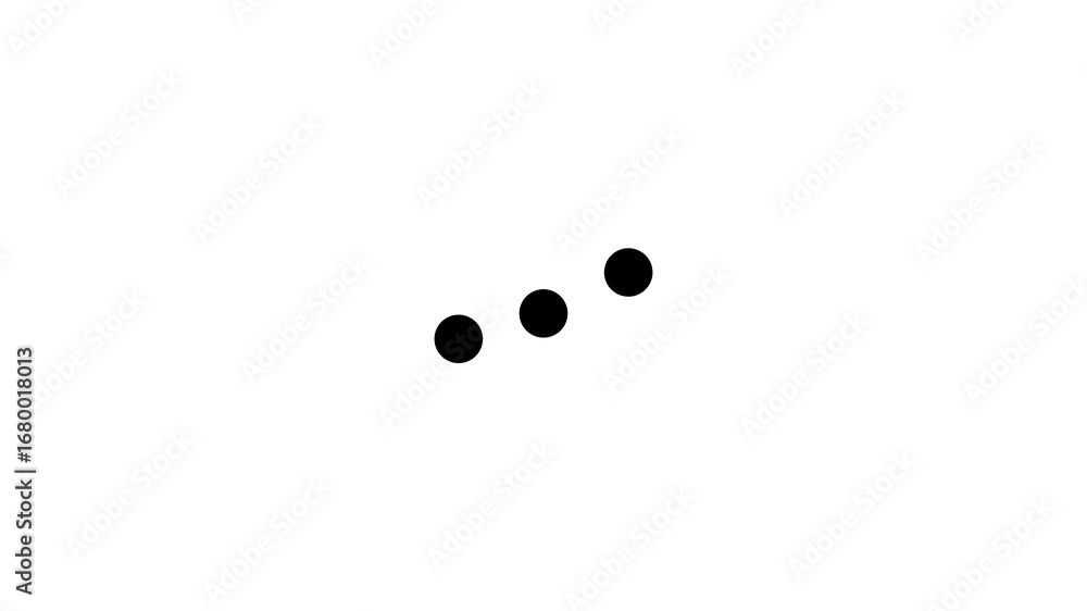 Poster loading or typing dots animation on white background