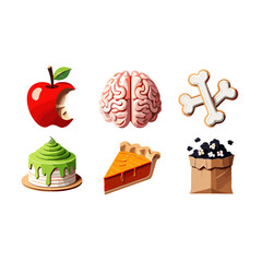 Spooky Halloween Treats and Horrifying Delights isolated on transparent background