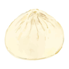 肉まん、中華まんの手描きイラスト