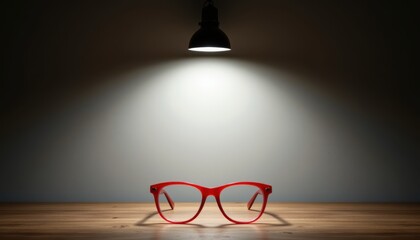 Red lightbulb resting on a table surrounded by everyday objects illustrating everyday life and simple living