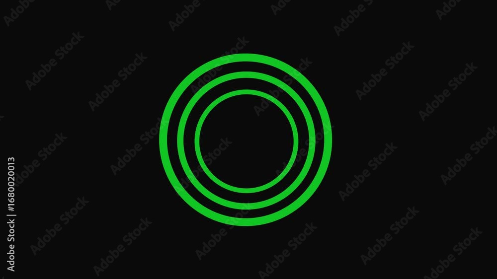 Aufkleber circle loading icon animation concept element with neon line color 4k video motion graphic circle gl