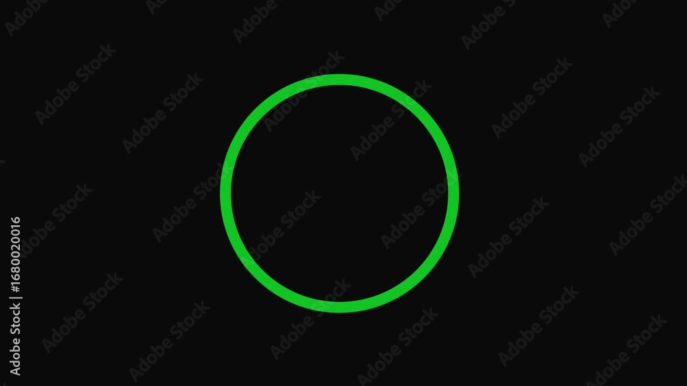 Poster circle glow border, alpha channel, seamless loop, abstract glowing ,animation concept element with n