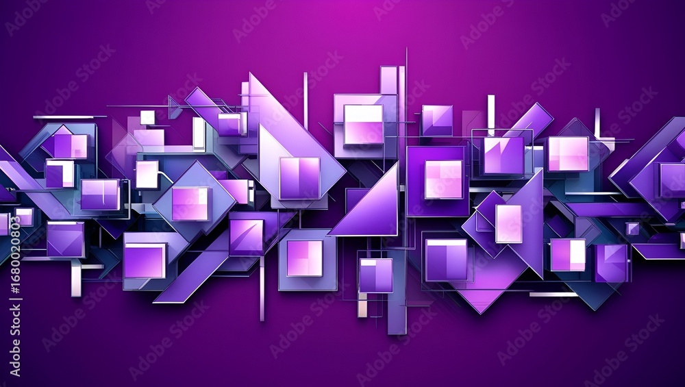 Poster abstract marketing pattern – structured purple background with geometric squares and rectangles, for