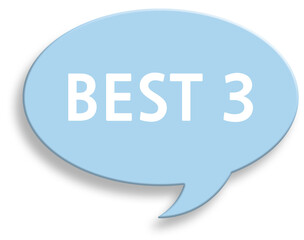 3D Speech Balloon, Best, Icon, Sign, Light blue, isolated, png, web, speech bubble, marketing