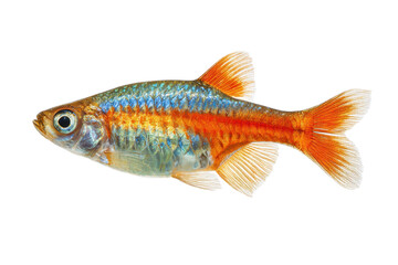 Colorful Tropical Pet Fish Isolated on Transparent Background