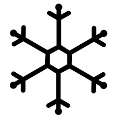 Single detailed snowflake vector illustration, perfect for Christmas decorations, icons, winter designs, and festive projects.