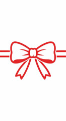 Christmas 2025  red ribbon bow vector illustration for gift wrapping and decorative design elements for holiday season decor vector